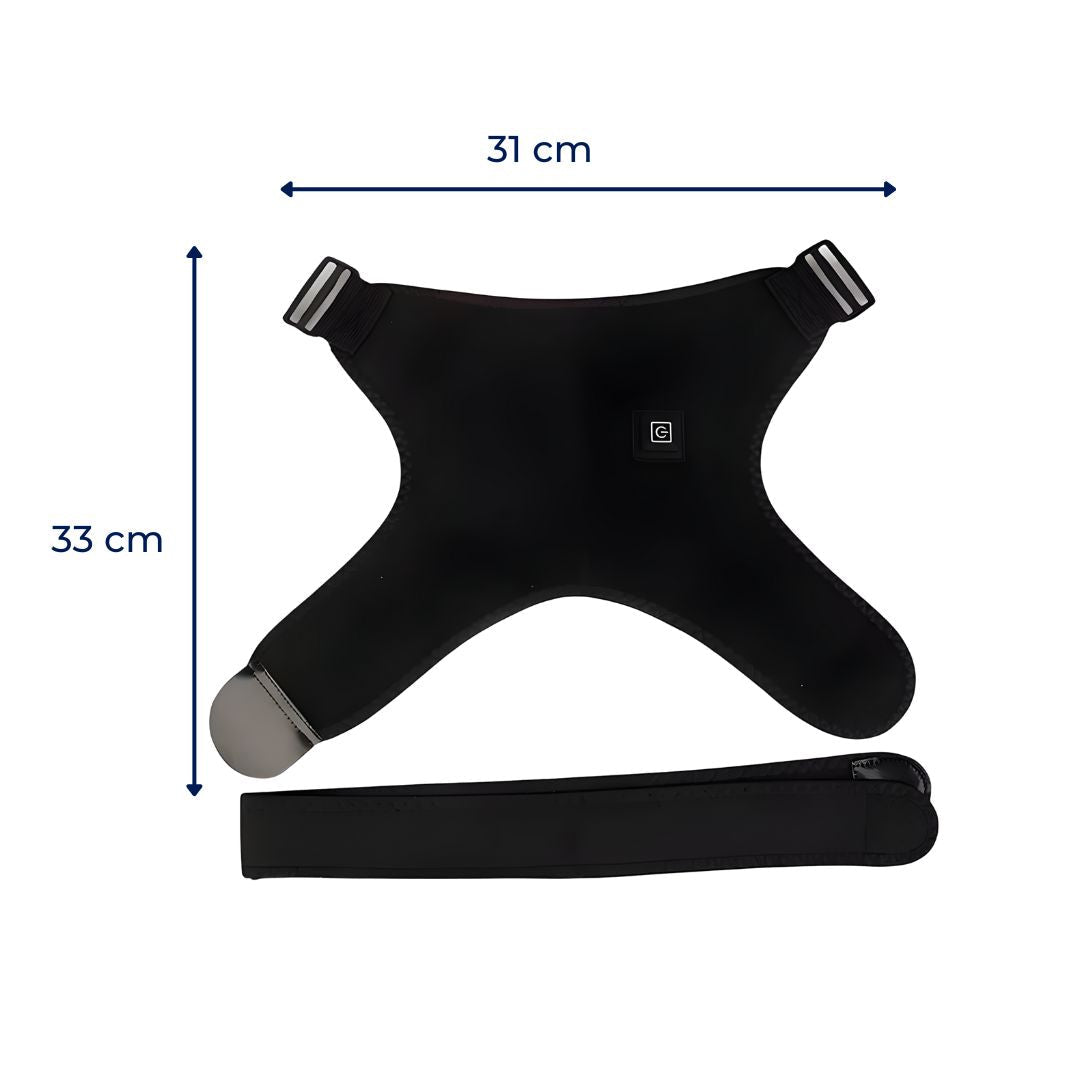 ThermRelief | Heated Shoulder Wrap – Pain Relief & Muscle Relaxation – USB-Powered Lightweight Brace – For Men & Women Everyday Comfort