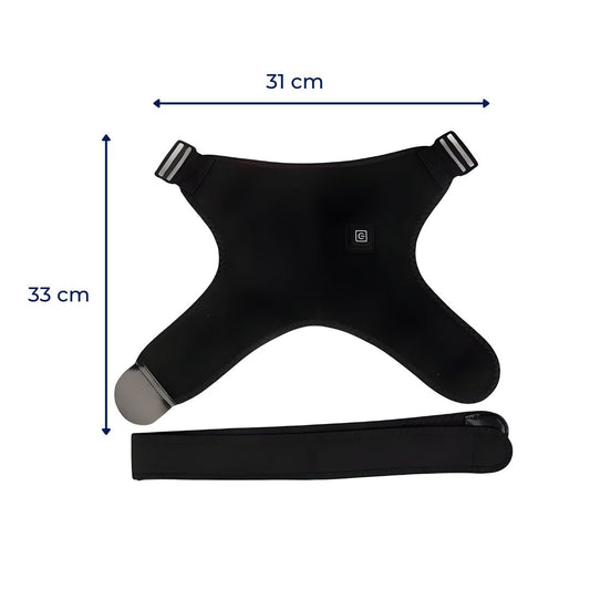 ThermRelief | Heated Shoulder Wrap – Pain Relief & Muscle Relaxation – USB-Powered Lightweight Brace – For Men & Women Everyday Comfort