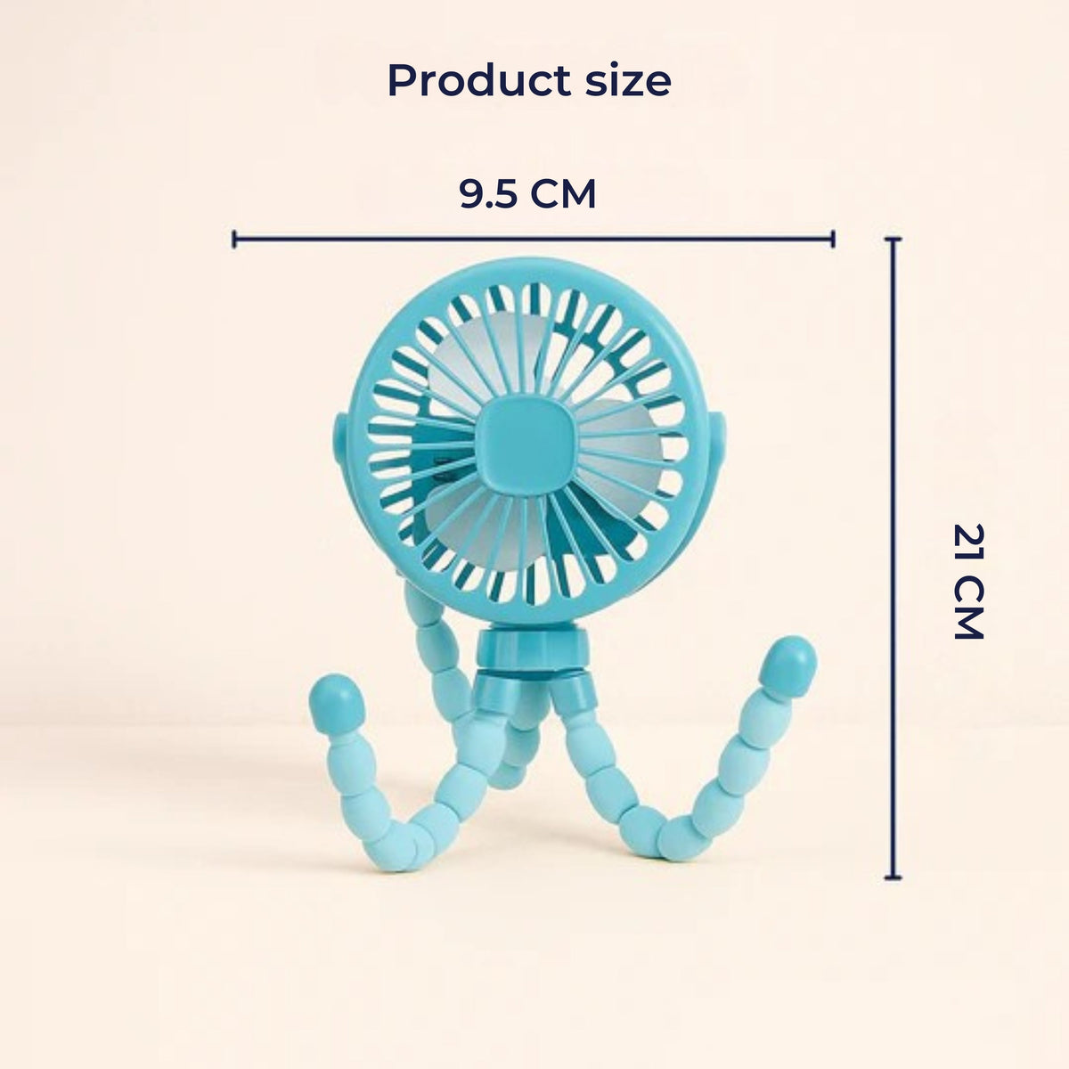 BreezeFlex | Clip On Mini Fan – Quiet Rechargeable – Flexible Tripod – Portable Cooling Comfort – Perfect for Baby Stroller Office Travel