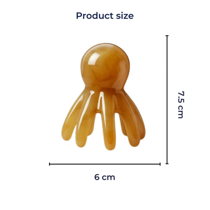 SereneWave | Octopus Scalp Massager – Stress Relief Tool – Lightweight Resin Design – Boosts Circulation – For Travel Relaxation & Hair Health