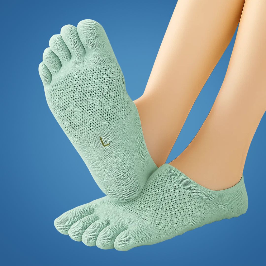 CoolStride | Invisible Toe Socks – Breathable Mesh for Sweat Control – Invisible Anti-slip Fit – Summer Trainers & Walking Comfort