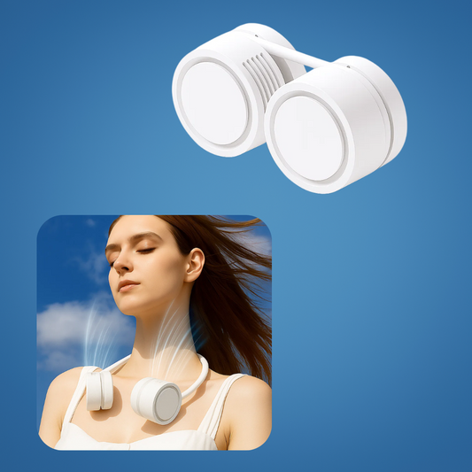 CoolBreeze Gear | USB Neck Fan – Quiet Hands-Free Cooling – Long-Life Rechargeable Battery – Lightweight Flexible Design – Travel & Outdoor Use