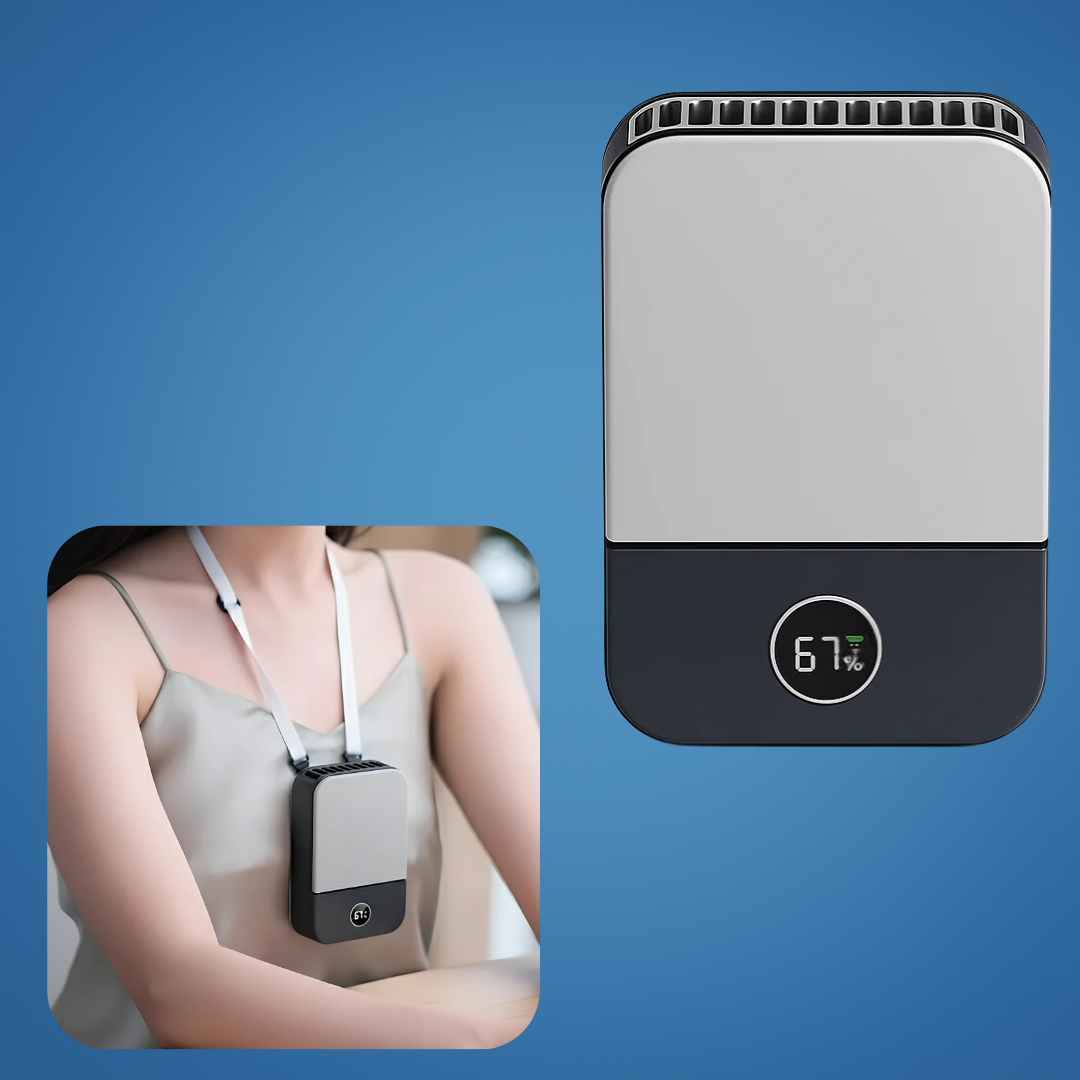 BreezeClip | Waist Clip Fan – 3-Speed Cooling – 2000 mAh Battery & Secure Waist Attachment – Hands-Free Relief for Outdoors, Work & Travel