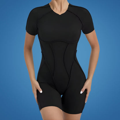 FitFlair | Women’s Workout Jumpsuit – Breathable Backless One-Piece – Stretch Fit Boosts Comfort Confidence Freedom for Gym & Athleisure