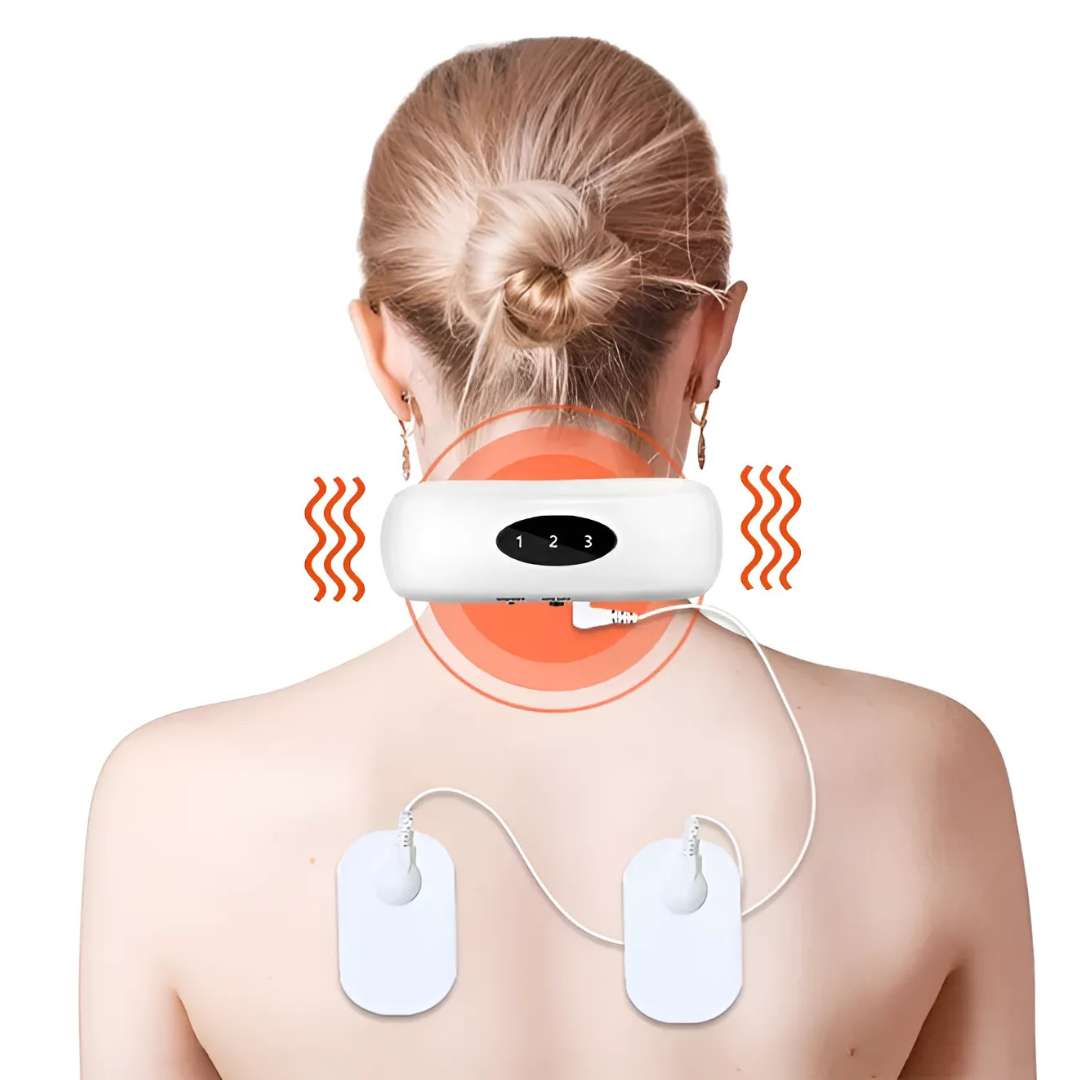 NeckEase | Vibration Neck Massager – Pain Relief – Portable Design – Soothes Stiff Muscles – Stress & Tension Relief