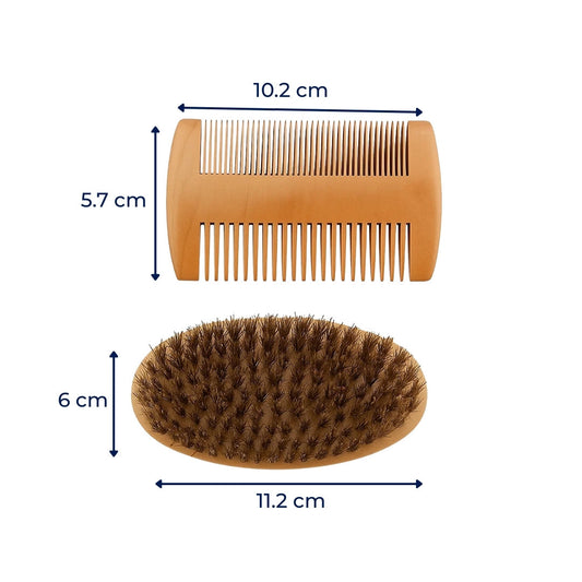 GentleGroom | Beard Brush Set – Easy Lather & Frizz Control – Soft Bristles – Skin-Friendly Grooming – Perfect Daily Beard Care for Men
