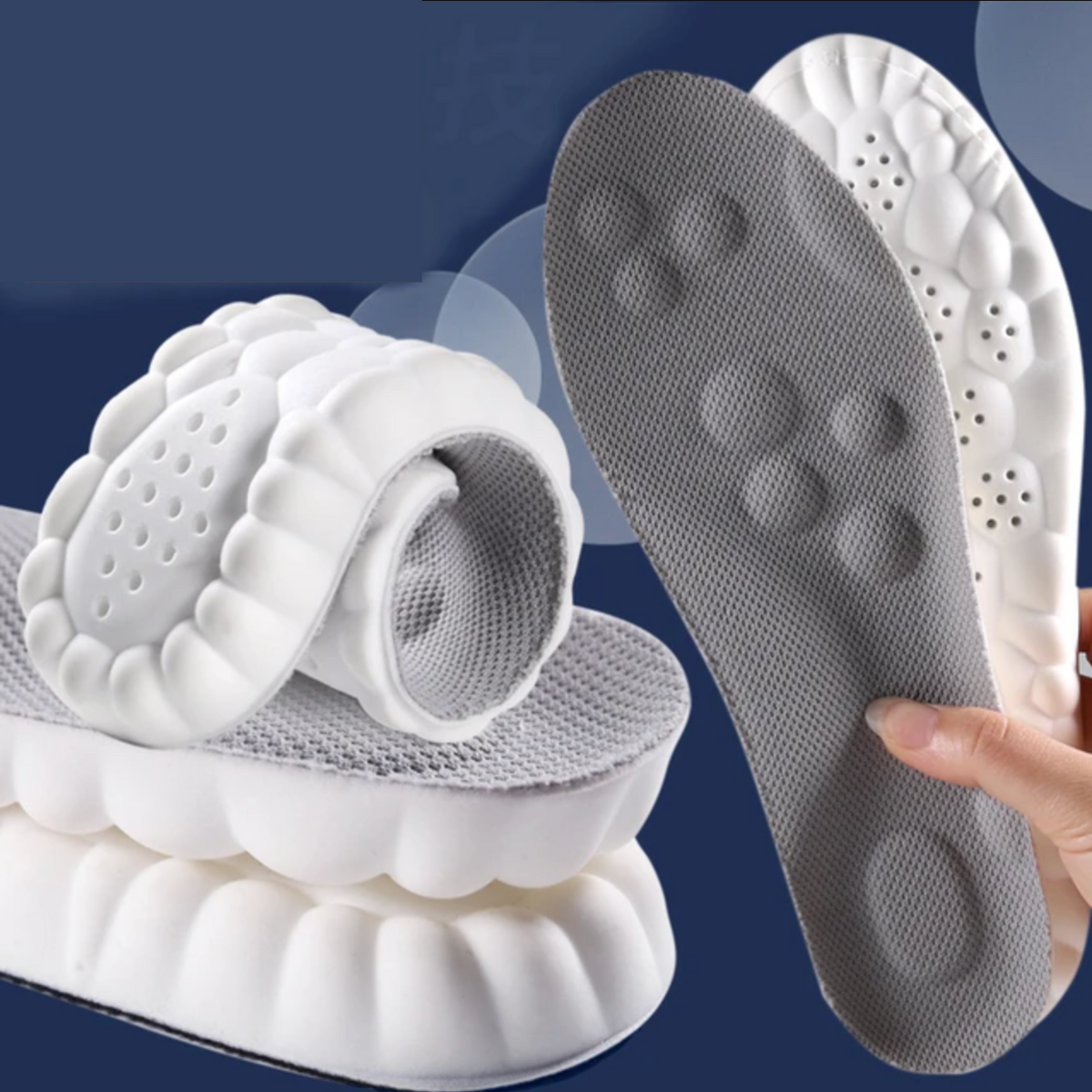 Stridex | Running Insoles - Foot Pain Relief Shock-Absorbing - Breathable Arch Support for Active Adults