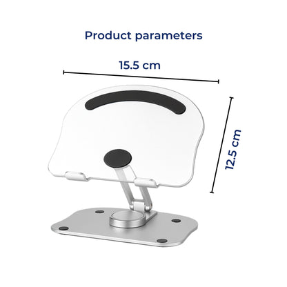 StandEase | Tablet Stand For Desk – Ergonomic Adjustable Angles – Acrylic Foldable Non-slip – Home Office & Study