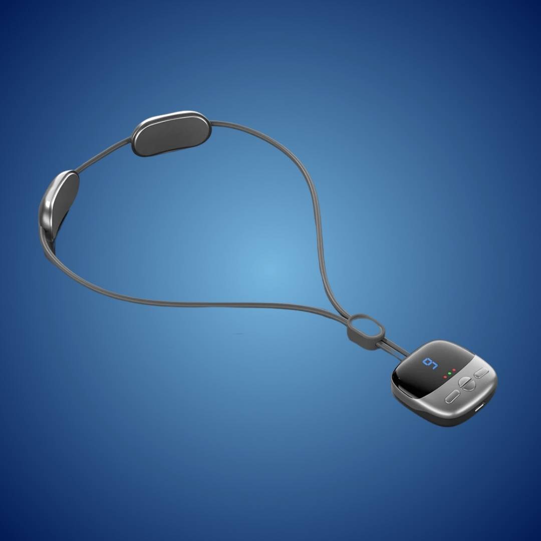 NeckEasePro Portable EMS Cervical Spine Massager | Pain Relief for Neck and Shoulder Tension - Muscle Relaxation