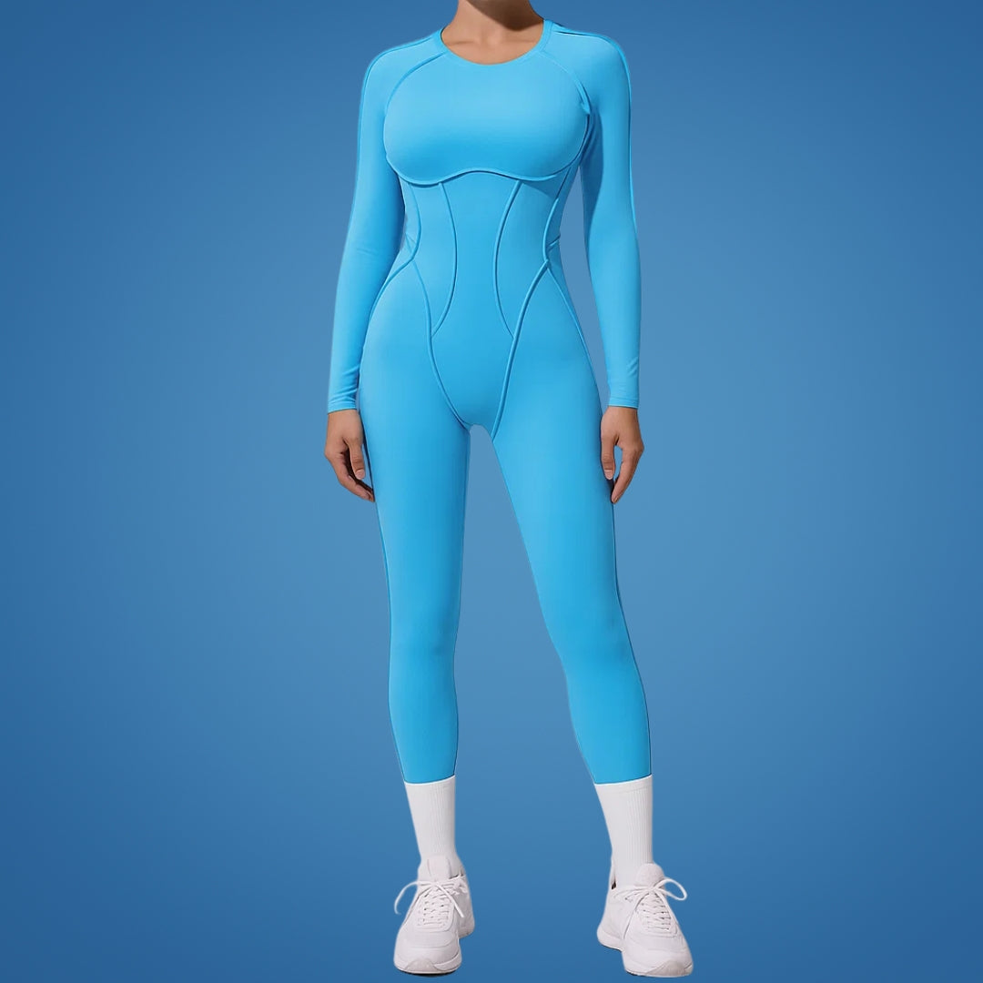FitCurve | Women’s Fitness Bodysuit – Open Back Ventilation – Breathable Lightweight Fabric – Stay Cool, Move Freely, Train Harder