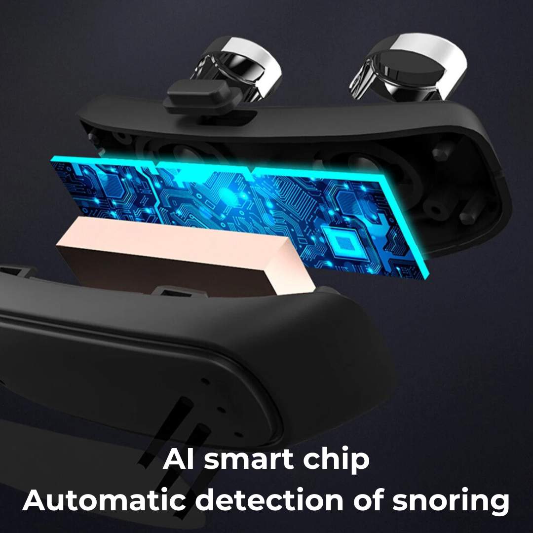 DreamEase Smart Anti-Snoring Device | Snore Stopper with Sleep Monitoring - Gentle Vibration for Better Sleep Quality