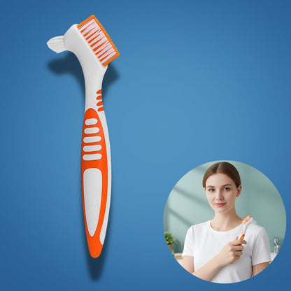 DentureEase | Denture Cleaning Brush – Soft Bristle Dual-Head – Anti-Slip Handle – Scratch-Free Cleaning – Fresh Breath for Seniors