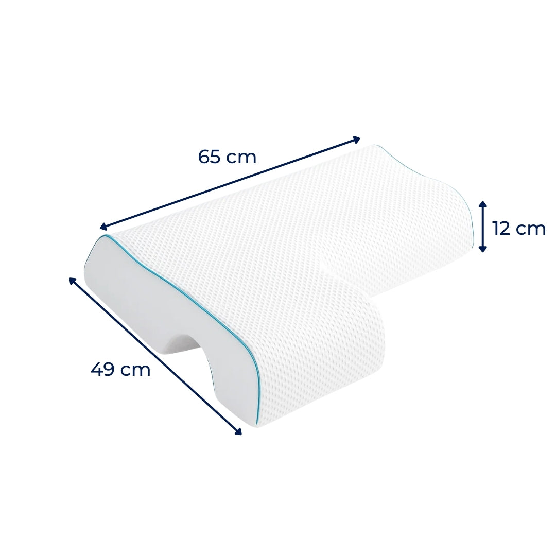 SleepEase | Side‑Sleeper Couple Memory Foam Pillow – Arm‑Hole Comfort – Orthopaedic Neck Support – Pain Relief – Deeper, Restful Sleep