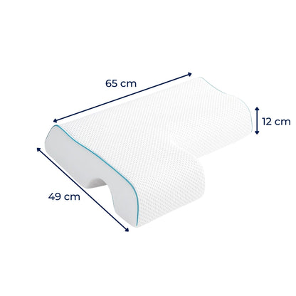SleepEase | Side‑Sleeper Couple Memory Foam Pillow – Arm‑Hole Comfort – Orthopaedic Neck Support – Pain Relief – Deeper, Restful Sleep