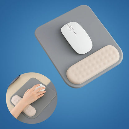 DeskEase | Ergonomic Mouse Pad – Wrist Support – Silicone Cushioned Anti‑Slip – Relieves Strain – For Long Hours at Office or Gaming