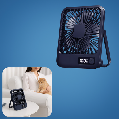 CoolFold | USB Desk Fan – Quiet 5-Speed Air Circulator – Foldable Compact Design – Portable Cooling Relief for Home Office Bedroom Travel