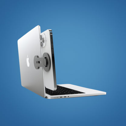 MagnaHold | Laptop Phone Mount – Magnetic Grip – 360° Adjustable Arm – Secure Hands-Free Viewing at Desk