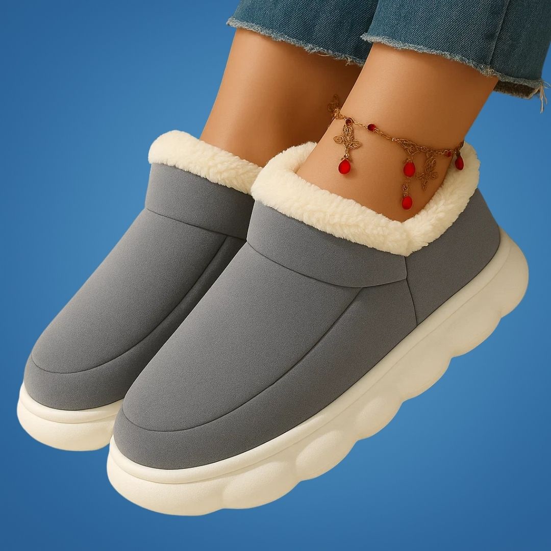 ComfiTread | Winter Slippers – Non-Slip Thick Sole Support – Soft Plush Lining – Extra Warm Comfort & Pain Relief on Cold Hard Floors