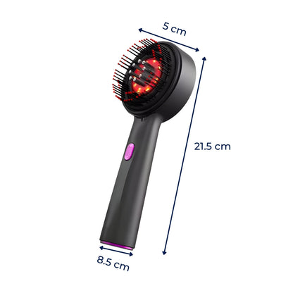 RootRevive | Hair Growth Scalp Massage Brush – Red-Light Therapy – Rechargeable Hand-Held – Boosts Density for Thinning Hair – ThickerGrowth