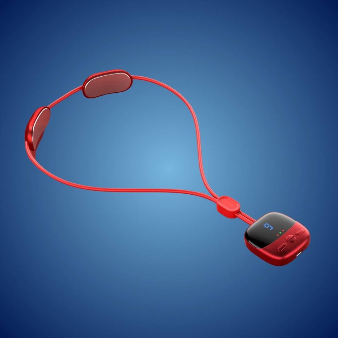 NeckEasePro Portable EMS Cervical Spine Massager | Pain Relief for Neck and Shoulder Tension - Muscle Relaxation