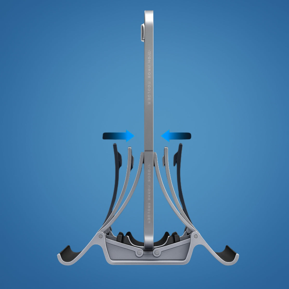 Deskform | Vertical Laptop Stand – Adjustable Aluminium Design – Space-Saving Cooling Holder for Workstations