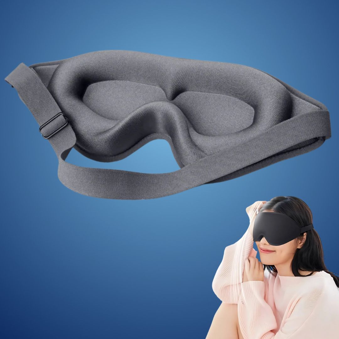 DreamSeal 3D Sleep Eye Mask | Light Blocking Mask - Sleep Blindfold - for Travel - Meditation - Insomnia - Deep Sleep - Adjustable Strap