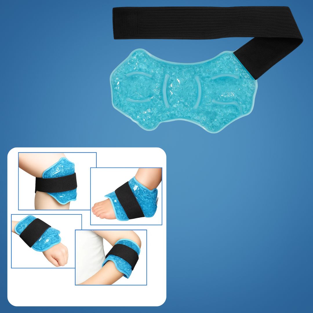 FlexiTherm | Hot Cold Compress Wrap – Pain Relief – Flexible Gel-Bead Pack – Reduces Swelling – Reusable for Sports Injury Recovery