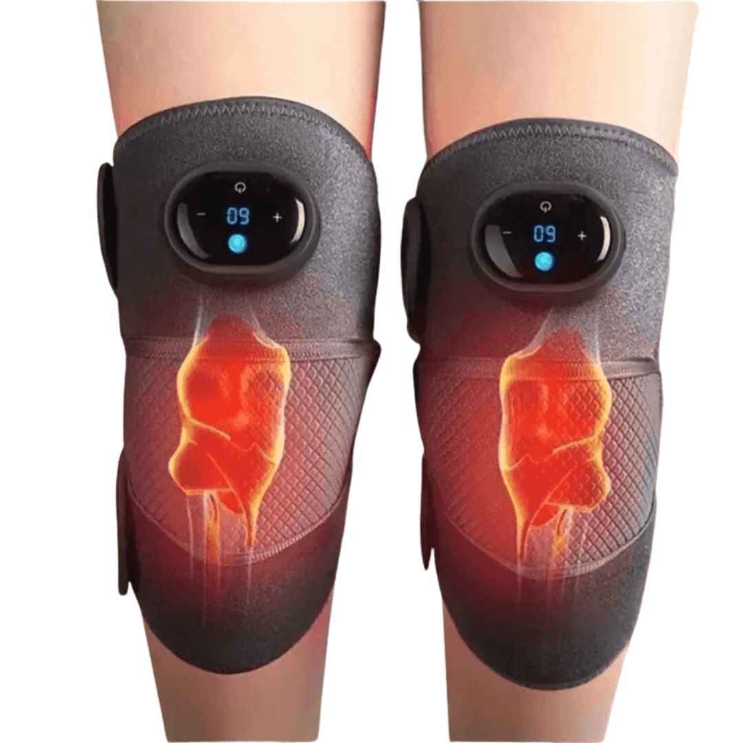 KneeEase | Heated Knee Massager – Triple Therapy – Adjustable Compression – Pain Relief for Arthritis & Recovery