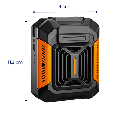 BreezeBank | Belt-Clip Personal Fan – Hands-Free Cooling – 4000 mAh Rugged Build – Portable Power Bank – Stay Cool & Comfortable Outdoors