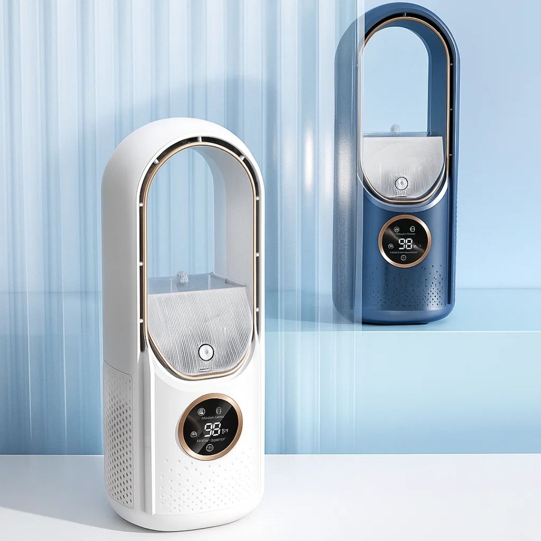 CoolMist | Portable Air Cooler Humidifier – Adjustable Quiet Mist – USB-Powered Compact – Personal Desk & Bedside Comfort for All-Day Freshness