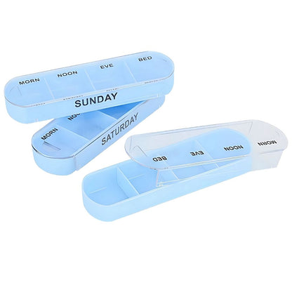 SureDose | 7-Day Pill Organizer Box – Clearly Labelled Compartments – Compact Lightweight Design – Daily Medication Use