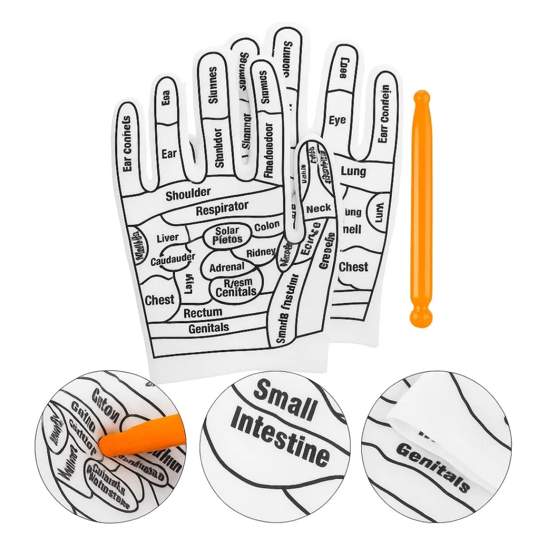 HandEase | Reflexology Gloves – Hand Pain Relief – Boost Circulation – Elastic Non‑Slip Fit – Acupressure Massage Therapy for Sore Hands at Home
