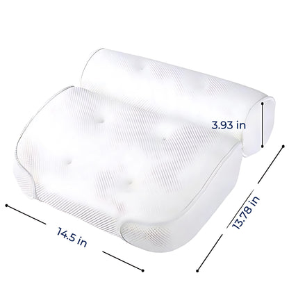 SoakEase Bath Pillow – Neck & Head Support – Non-Slip Cushion – Enhances Relaxation – Fits All Bathtubs – Soft & Comfortable