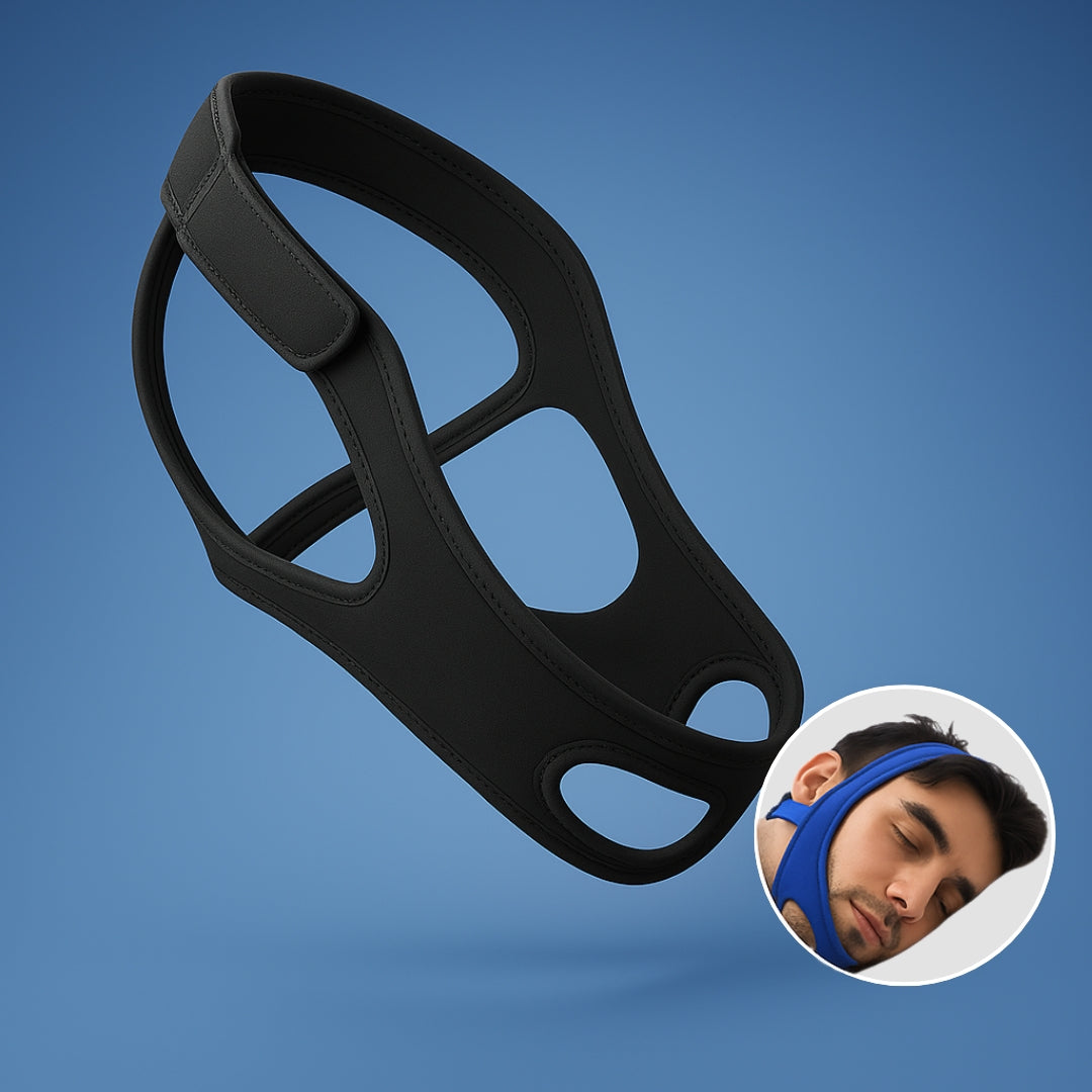 SilentEase | Anti-Snoring Chin Strap – Full Head Design – Breathable Neoprene – Ideal for Sleep Apnoea Relief