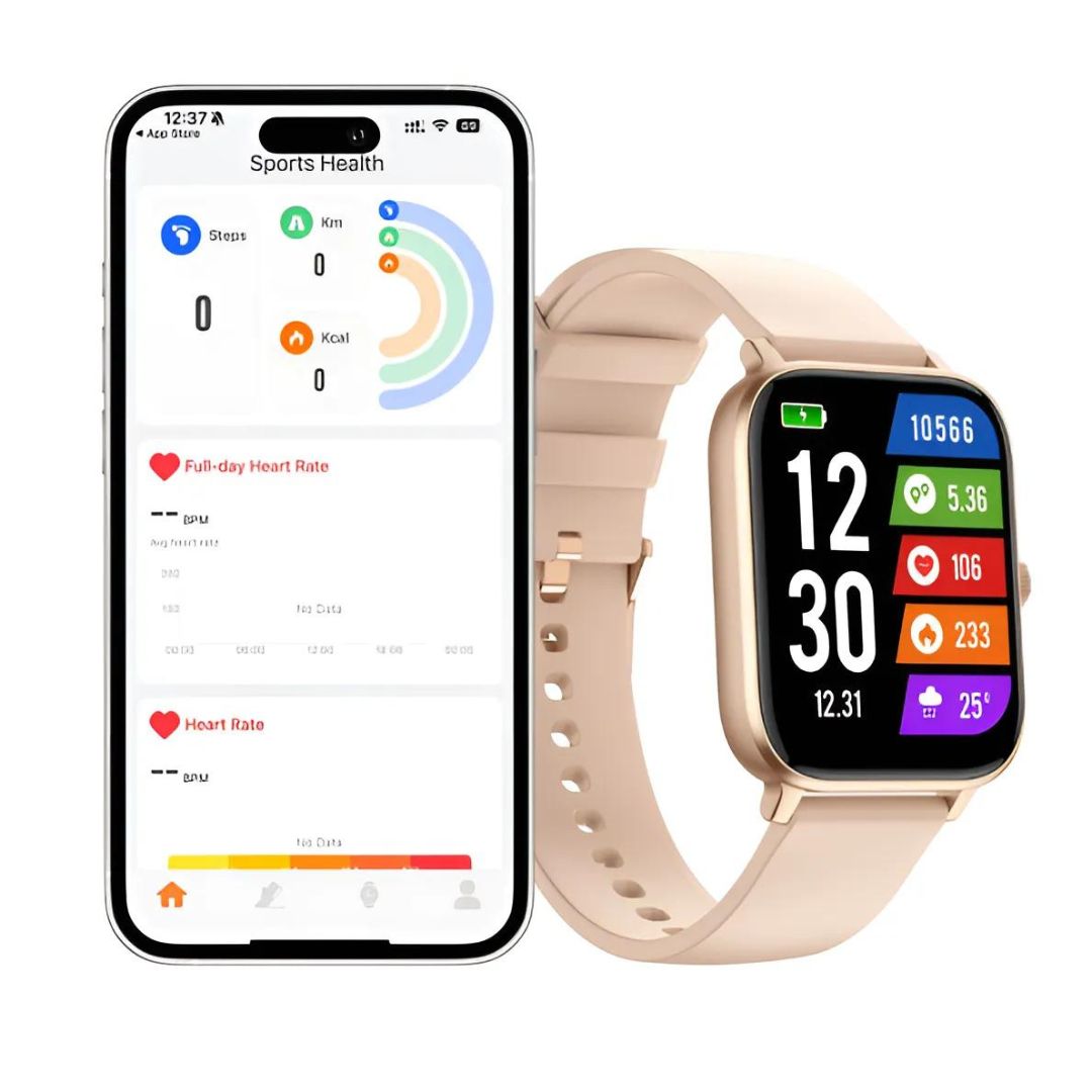 VitalEase Smartwatch | Health Tracking - Heart Rate Monitoring - Sleep Tracking - Fitness and Running Tracking