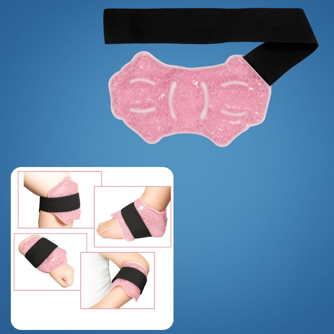 FlexiTherm | Hot Cold Compress Wrap – Pain Relief – Flexible Gel-Bead Pack – Reduces Swelling – Reusable for Sports Injury Recovery