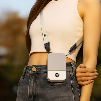 BreezeClip | Waist Clip Fan – 3-Speed Cooling – 2000 mAh Battery & Secure Waist Attachment – Hands-Free Relief for Outdoors, Work & Travel