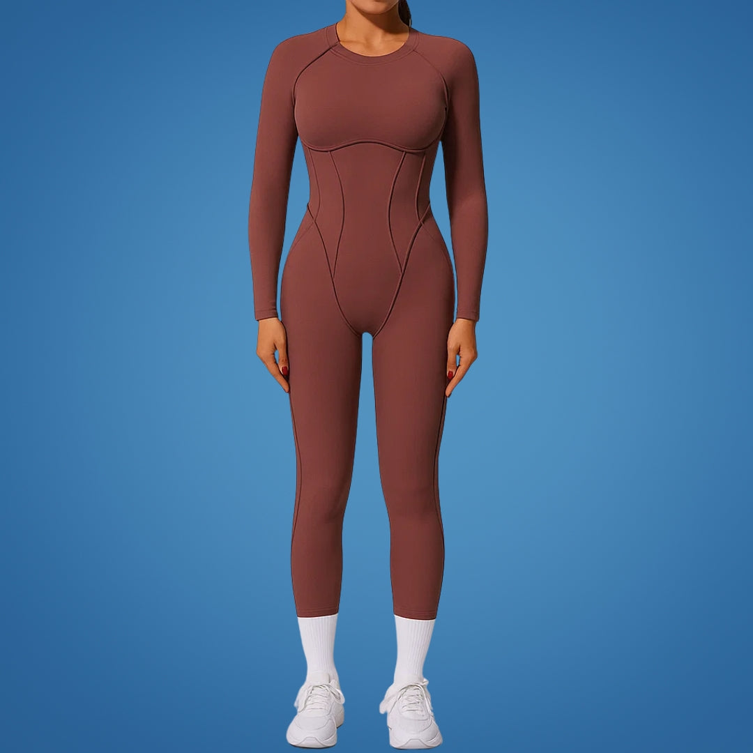 FitCurve | Women’s Fitness Bodysuit – Open Back Ventilation – Breathable Lightweight Fabric – Stay Cool, Move Freely, Train Harder