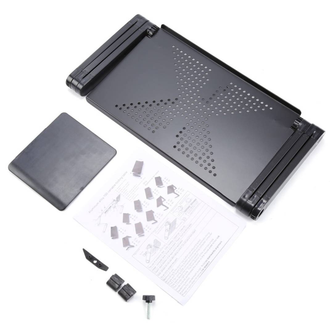 ErgoElevate Adjustable Laptop Stand | for Bed - Couch - Desk - Cooling Function for Comfort and Productivity