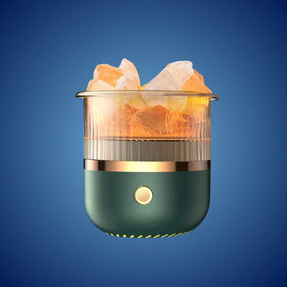 SereniGlow Crystal Salt Humidifier | USB Aroma Diffuser – Night Light & Air Purifier – For Relaxation, Stress Relief & Improved Air Quality