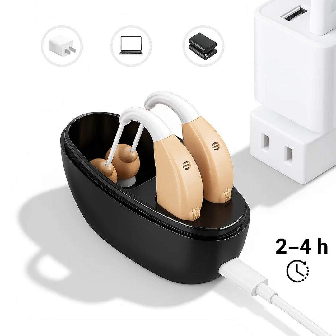ClearHear | Hearing Amplifier – Boosts Hearing Clarity – Rechargeable & Lightweight – Reduces Background Noise – Ideal for Seniors