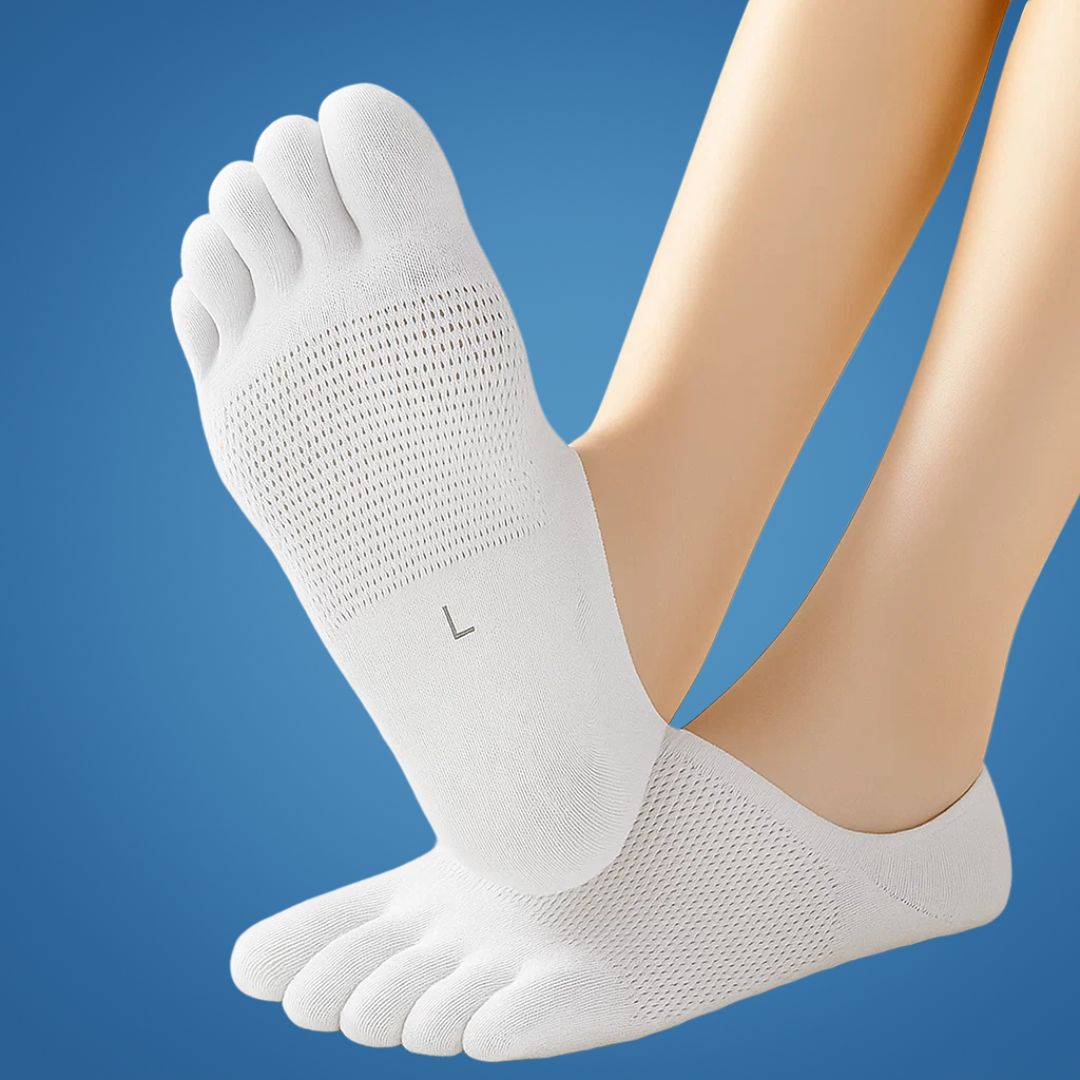 CoolStride | Invisible Toe Socks – Breathable Mesh for Sweat Control – Invisible Anti-slip Fit – Summer Trainers & Walking Comfort