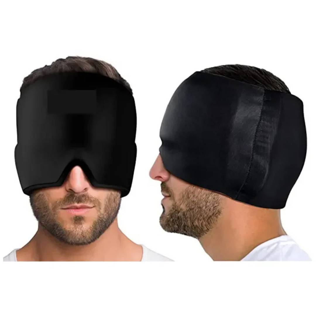 MigraSoothe Gel Hood Instant Headache and Migraine Relief | Cooling Comfort, Pressure Therapy & Light Blocking for Anytime Use