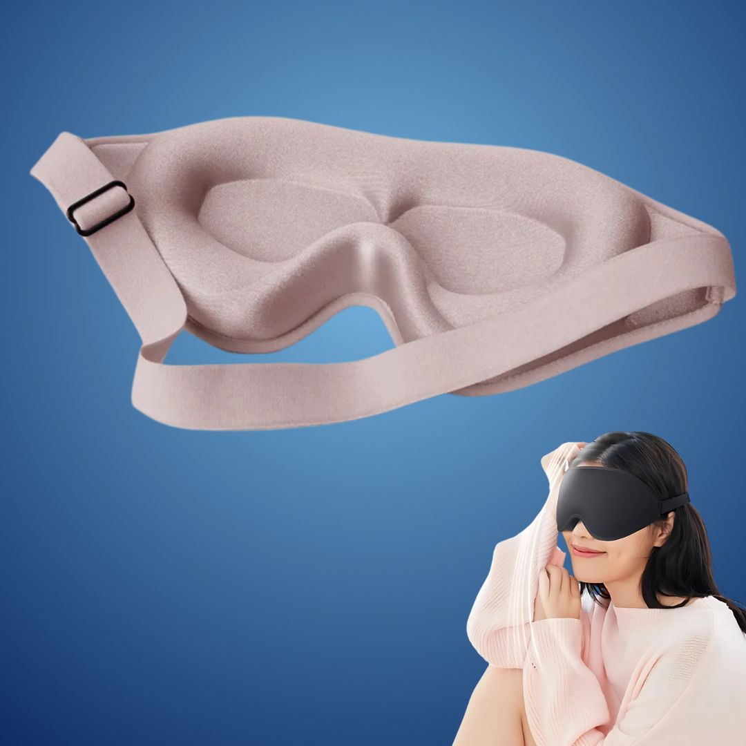 DreamSeal 3D Sleep Eye Mask | Light Blocking Mask - Sleep Blindfold - for Travel - Meditation - Insomnia - Deep Sleep - Adjustable Strap