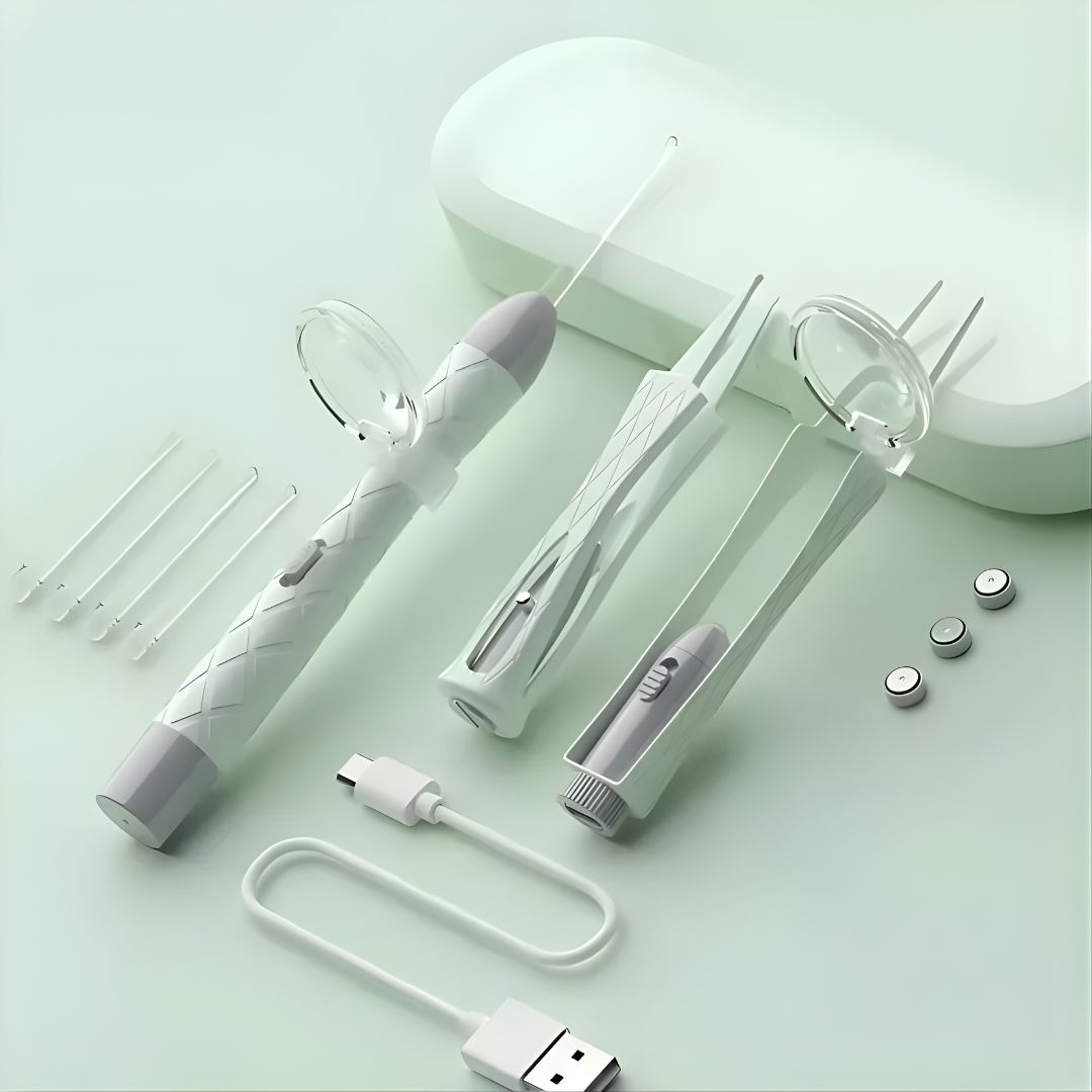 EarLumina | Ear Wax Removal Kit – LED-Illuminated Precision Cleaning – Stainless Steel – Safe Gentle Ear Care for Adults & Children