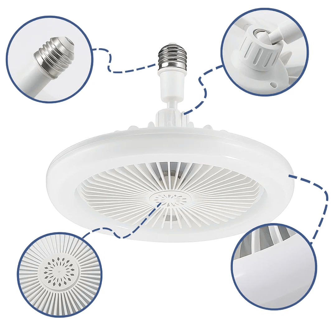AirLume | Ceiling Fan Light – Easy Installation – E27 Bulb Socket – Remote Control – Quiet Energy Saving Cooling for Home & Office
