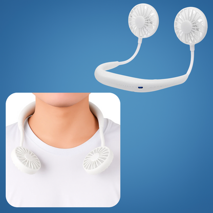 BreezeBand | Portable Neck Fan – Long Battery Life – USB Rechargeable 2000 mAh – Quiet Hands-Free Cooling – Ideal for Travel Festivals Office