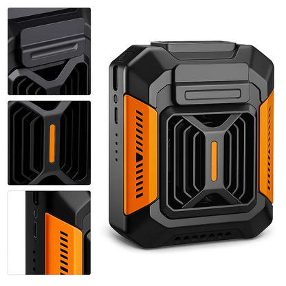 BreezeBank | Belt-Clip Personal Fan – Hands-Free Cooling – 4000 mAh Rugged Build – Portable Power Bank – Stay Cool & Comfortable Outdoors
