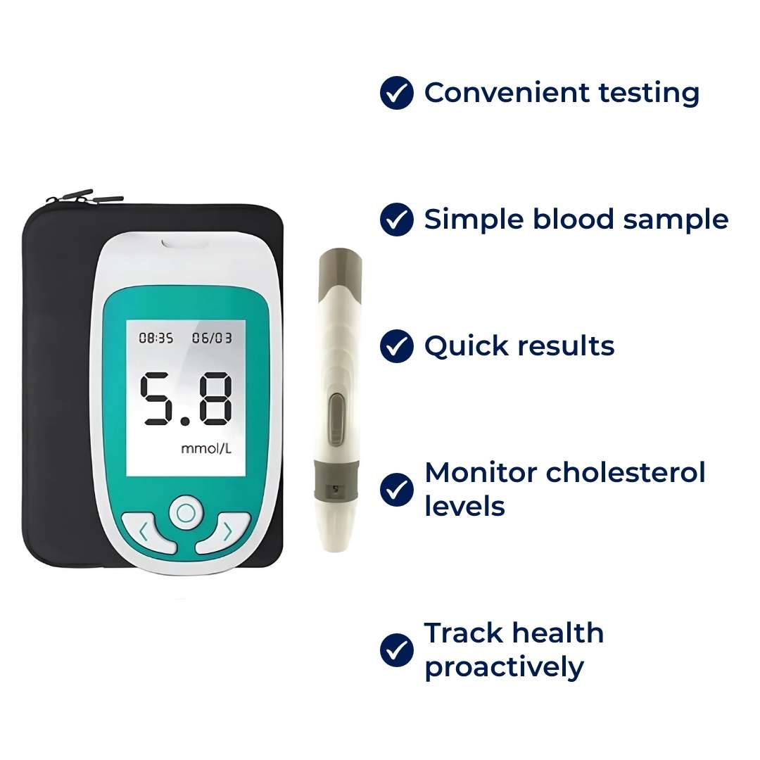 CholestroGuard | Home Cholesterol Test Kit – Quick Results – Easy Blood Sample – Monitor Levels – Track Health Proactively