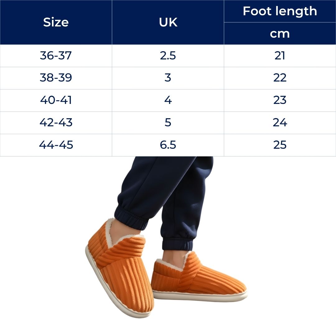 HeatEase | Winter Warm House Slippers – Closed-Toe Anti-Slip Sole – Thick Cushioned Support – Keeps Feet Cosy and Pain-Free All Day